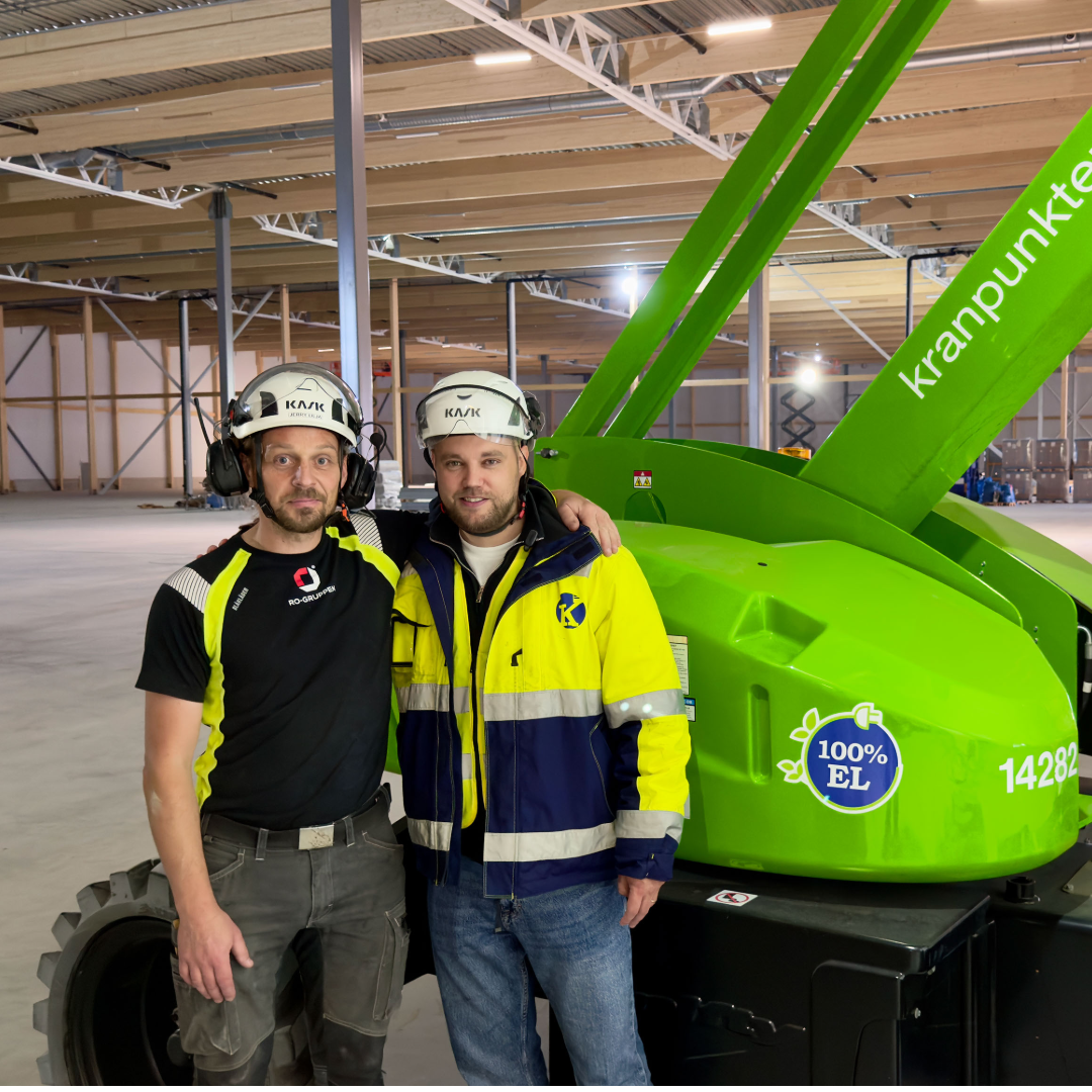 Gemensam maskinlösning effektiviserar hållbart logistikbygge